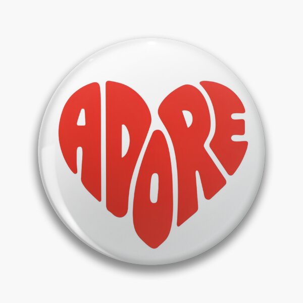 Item preview, Retro Red Heart Adore Groovy Typography designed and sold by nova-bloom.