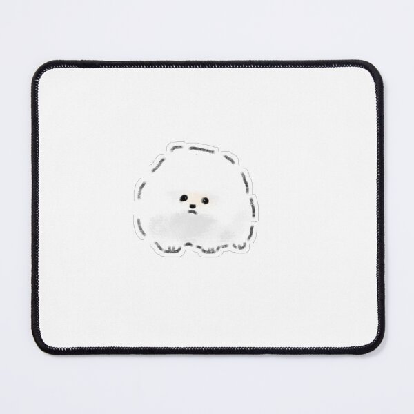 Item preview, Fluffy White Pomeranian Minimalist designed and sold by raun.draw.