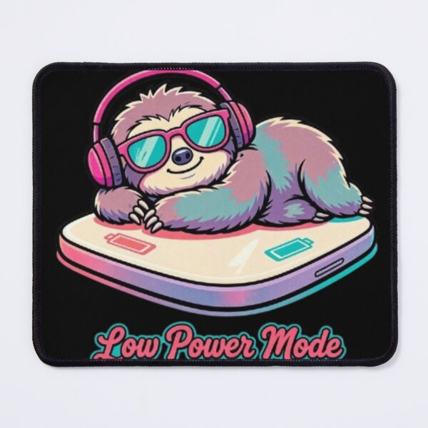 Item preview, Low Power Mode - Retro Sloth with Headphones and Sunglasses designed and sold by Interactive-Art.