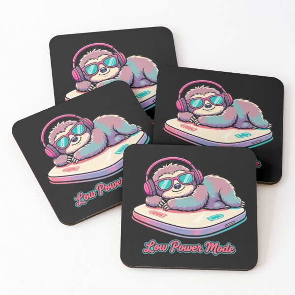 Item preview, Low Power Mode - Retro Sloth with Headphones and Sunglasses designed and sold by Interactive-Art.