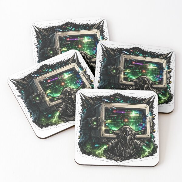 Item preview, Pixel Art Retro Computer Monitor with Glitch Art Error Code designed and sold by RiteshCenter .