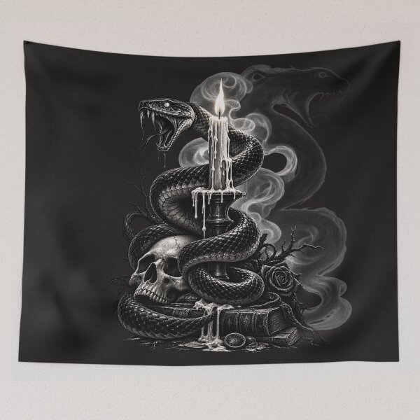 Item preview, Vintage Gothic Snake Horror Black and White designed and sold by wildflux.