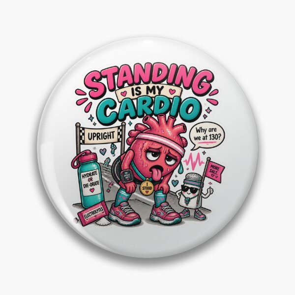 Item preview, Standing Is My Cardio – POTS Dysautonomia Humor designed and sold by Brave Little Mess Club.