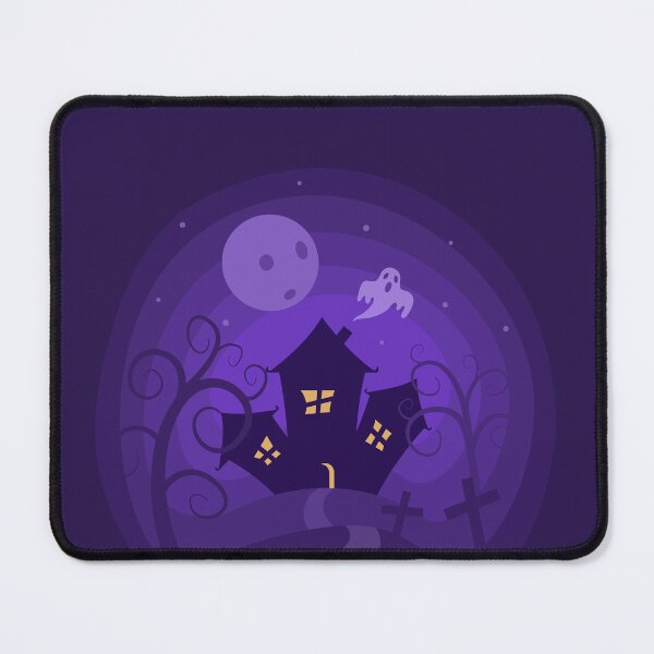 Item preview, Haunted Halloween House Beneath a Ghostly Purple Moon designed and sold by CozyLittleShop.