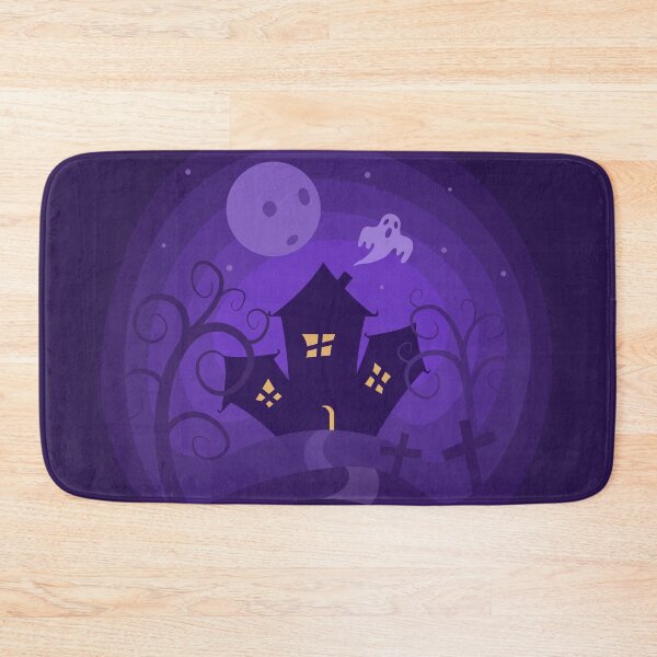 Item preview, Haunted Halloween House Beneath a Ghostly Purple Moon designed and sold by CozyLittleShop.