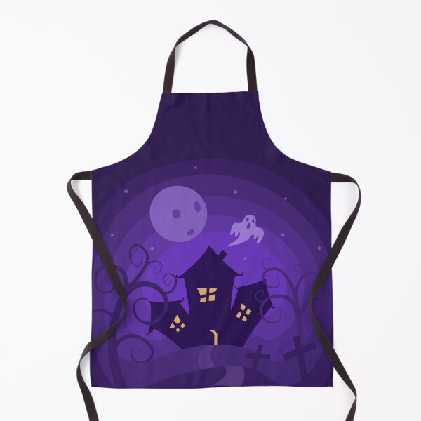 Item preview, Haunted Halloween House Beneath a Ghostly Purple Moon designed and sold by CozyLittleShop.