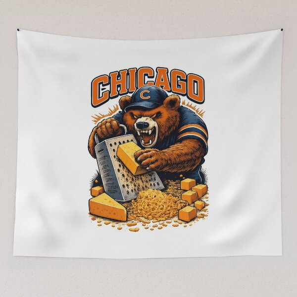 Item preview, Fierce Chicago Bear Cheese Grater Sports Mascot Artwork designed and sold by GregorySm18789.