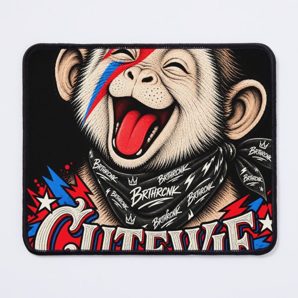 Item preview, CUTEWIE Monkey Ziggy Stardust - David Bowie Aladdin Sane Monkey Rock Poster designed and sold by BRTHRCNK01.