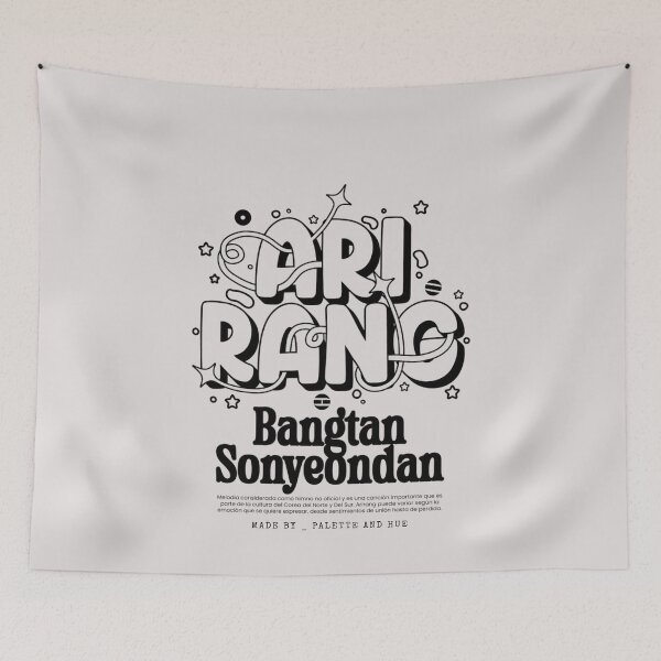 Item preview, ARIRANG Bangtan Sonyeondan – BTS Cosmic Retro Typography designed and sold by Palette & Hue.