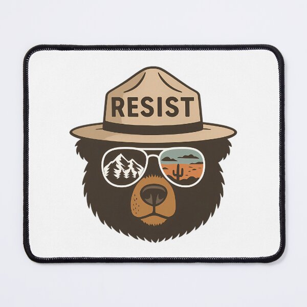 Item preview, Protect Our National Parks - Resist Smokey The Bear Public Lands Climate Message designed and sold by UKCoinsShopp.
