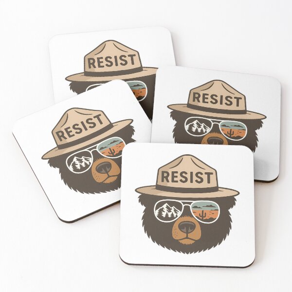 Item preview, Protect Our National Parks - Resist Smokey The Bear Public Lands Climate Message designed and sold by UKCoinsShopp.