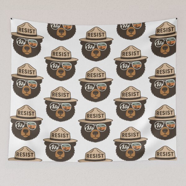 Item preview, Protect Our National Parks - Resist Smokey The Bear Public Lands Climate Message designed and sold by UKCoinsShopp.