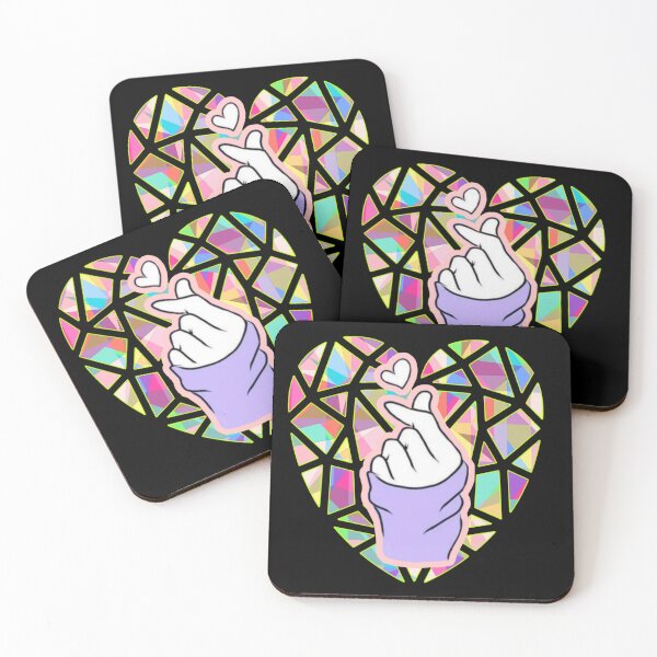 Artikelvorschau, Kpop Fingerherz Buntes Buntglas Liebe entworfen und verkauft von Bonasates.