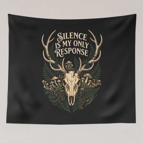 Item preview, Cottagecore Antler Art - Dark Cottagecore Woodland Goth designed and sold by SplashTastic.