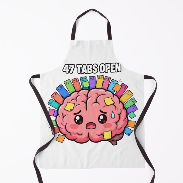 Item preview, 47 Tabs Open - Funny Overwhelmed Brain Meme ADHD Design designed and sold by Interactive-Art.