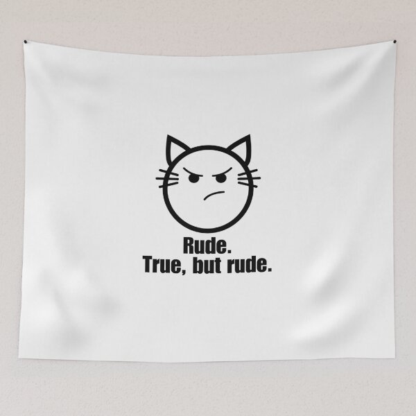 Item preview, True But Rude Cat Face designed and sold by Kit Barrie Creations.