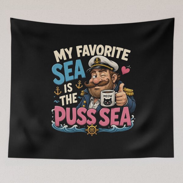 Item preview, My  Favorite Sea is The Puss-Sea designed and sold by TheEndDesign.