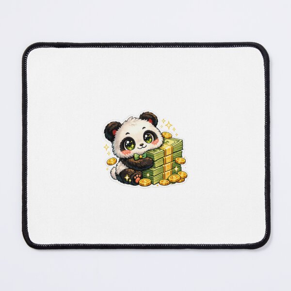Item preview, Money Panda Sticker Kawaii Funny Finance Meme for Gen Z & Ambitious Creators designed and sold by CutePrintCorner.