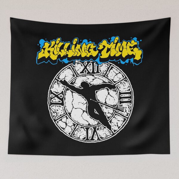Item preview, Clock Thrash Metal Yellow Typography Band designed and sold by GloomRooms.