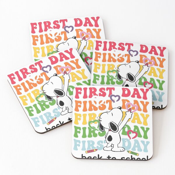 Item preview, Snoopy First Day of School Hearts designed and sold by cesrahotdemo.