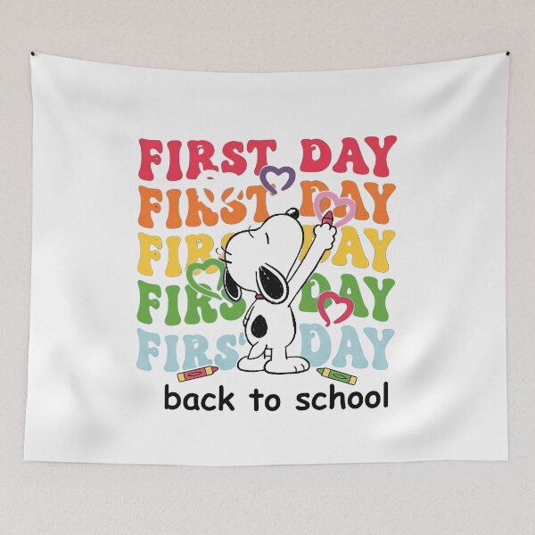 Item preview, Snoopy First Day of School Hearts designed and sold by cesrahotdemo.