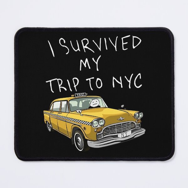 Item preview, I Survived My Trip To New York NYC Big Yellow Taxi Travel Vintage Meme designed and sold by MimicMiniatures.