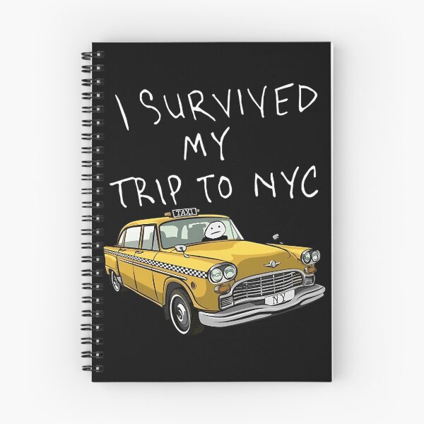 Item preview, I Survived My Trip To New York NYC Big Yellow Taxi Travel Vintage Meme designed and sold by MimicMiniatures.