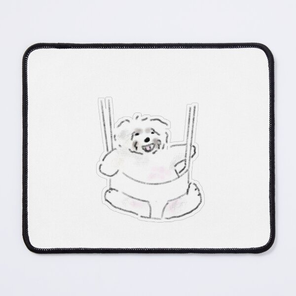 Item preview, Happy Fluffy Dog on a Swing designed and sold by raun.draw.