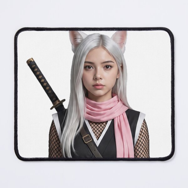 Item preview, Silver-Haired Cat Girl Shinobi Warrior designed and sold by Komatoya.