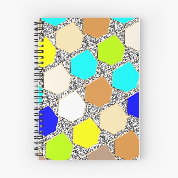 Item preview, Eclectic Hexagon Mosaic - Art Pattern for Home & Apparel designed and sold by The Mandala Oasis.