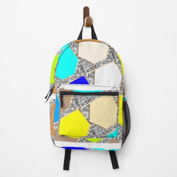 Item preview, Eclectic Hexagon Mosaic - Art Pattern for Home & Apparel designed and sold by The Mandala Oasis.