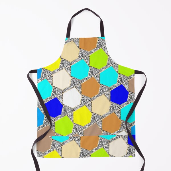 Item preview, Eclectic Hexagon Mosaic - Art Pattern for Home & Apparel designed and sold by The Mandala Oasis.