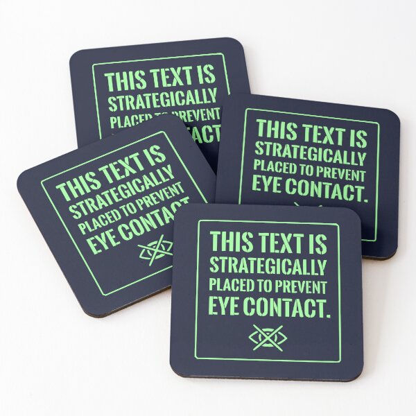 Item preview, Funny Introvert Shirt: Strategically Placed To Prevent Eye Contact (Mint Green Text) designed and sold by RetroNeon.