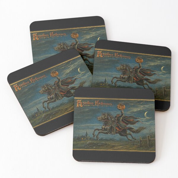 Item preview, Vintage Tuck-Style Halloween Postcard – Headless Horseman at Night designed and sold by yupuniverse.