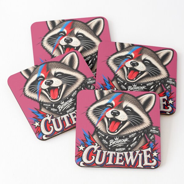 Item preview, CUTEWIE Raccoon Ziggy Stardust - Bowie Raccoon Rock Trash Panda Poster designed and sold by BRTHRCNK01.