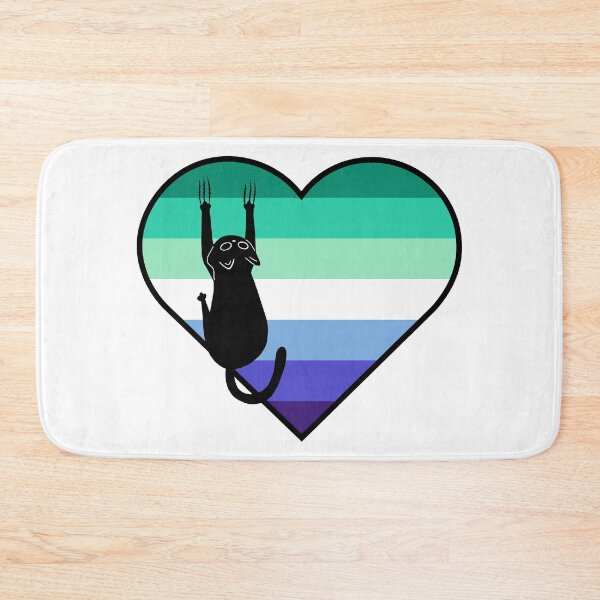 Item preview, Cat Scratch Gay Flag Heart designed and sold by Kit Barrie Creations.