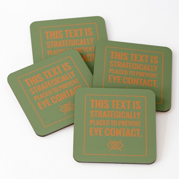 Item preview, Funny Introvert Shirt: Strategically Placed To Prevent Eye Contact (Orange Text) designed and sold by RetroNeon.