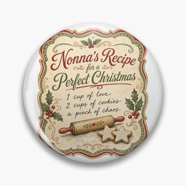 Item preview, Nonna's Recipe for a Perfect Christmas Vintage Recipe Card designed and sold by BoosterShop.