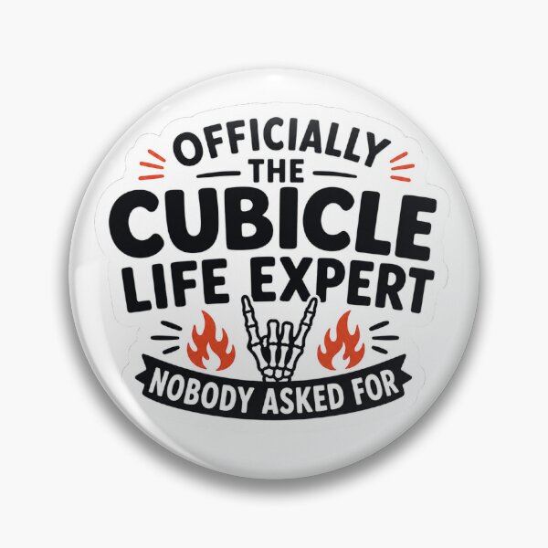 Item preview, Officially The Cubicle Life Expert Skeleton Hand Funny Office Work Sarcastic Quote designed and sold by raedattia.