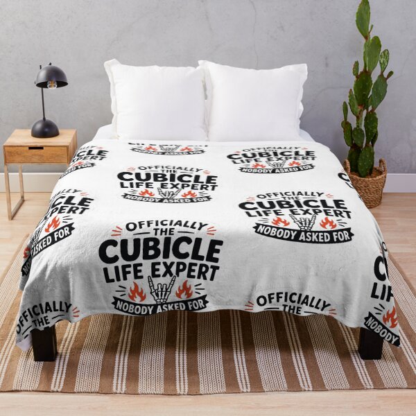 Item preview, Officially The Cubicle Life Expert Skeleton Hand Funny Office Work Sarcastic Quote designed and sold by raedattia.