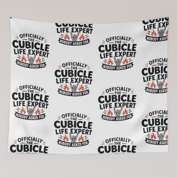 Item preview, Officially The Cubicle Life Expert Skeleton Hand Funny Office Work Sarcastic Quote designed and sold by raedattia.