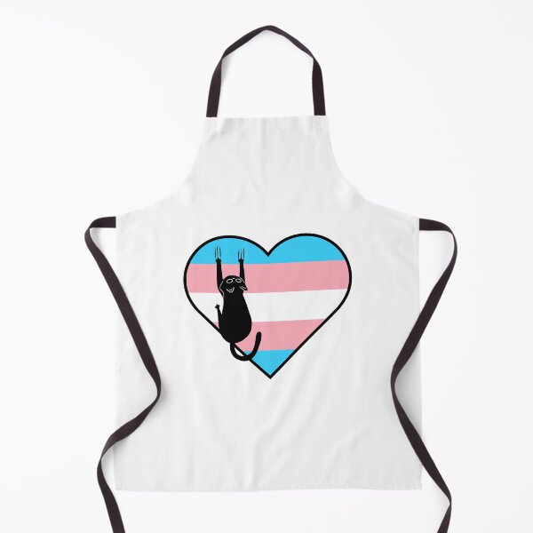 Item preview, Cat Scratch Transgender Flag Heart designed and sold by Kit Barrie Creations.