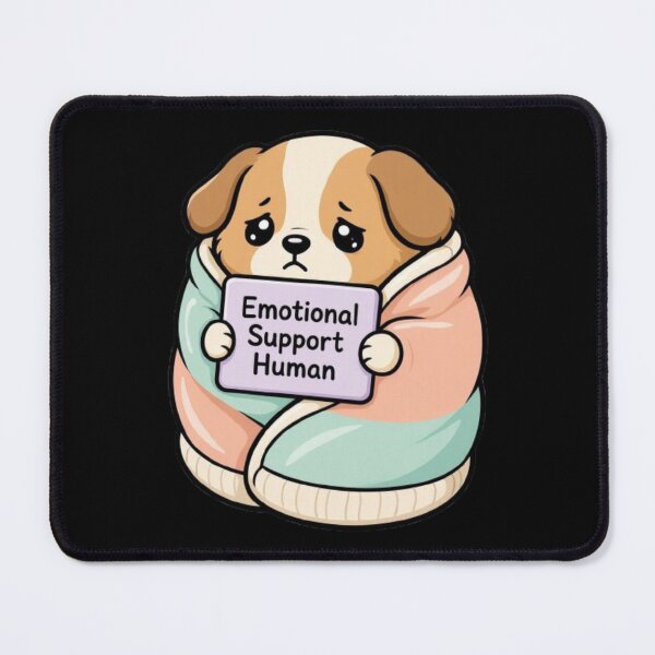 Item preview, Emotional Support Human - Cozy Dog in Blanket Anxiety Relief Design designed and sold by Interactive-Art.