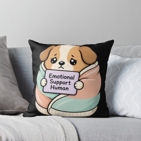 Item preview, Emotional Support Human - Cozy Dog in Blanket Anxiety Relief Design designed and sold by Interactive-Art.