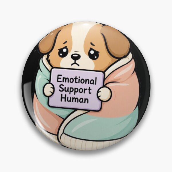 Item preview, Emotional Support Human - Cozy Dog in Blanket Anxiety Relief Design designed and sold by Interactive-Art.