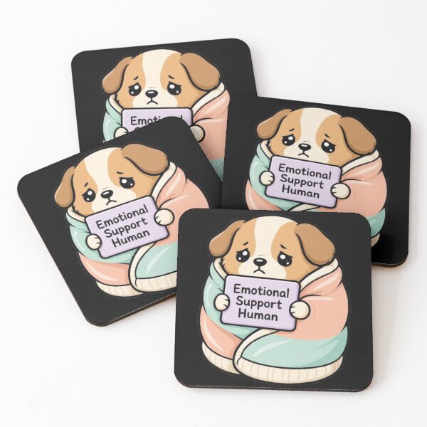 Item preview, Emotional Support Human - Cozy Dog in Blanket Anxiety Relief Design designed and sold by Interactive-Art.