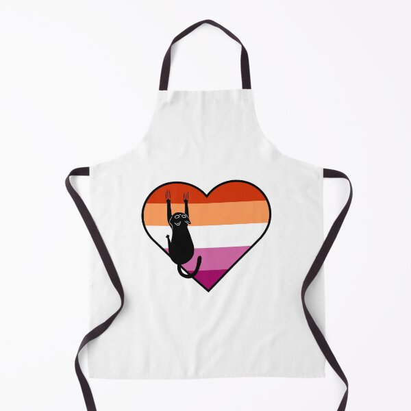 Item preview, Cat Scratch Lesbian Flag Heart designed and sold by Kit Barrie Creations.