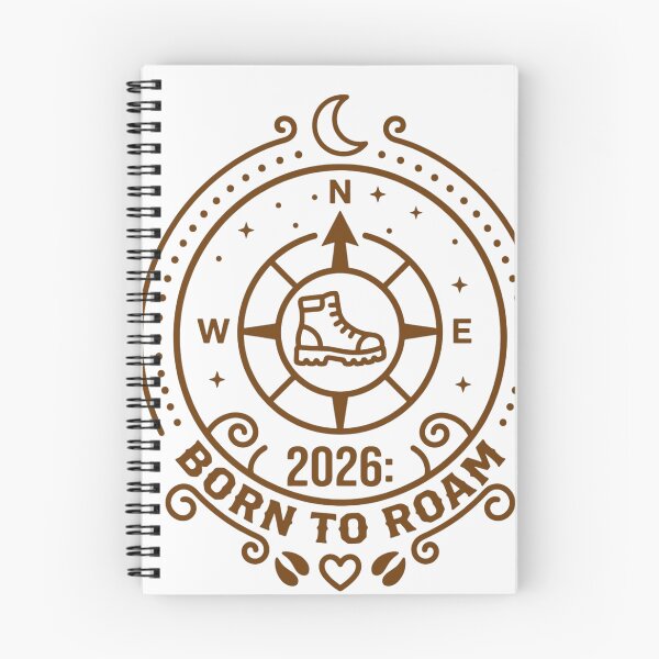 Item preview, 2026 Born To Roam Compass designed and sold by WearTheVibe Store.
