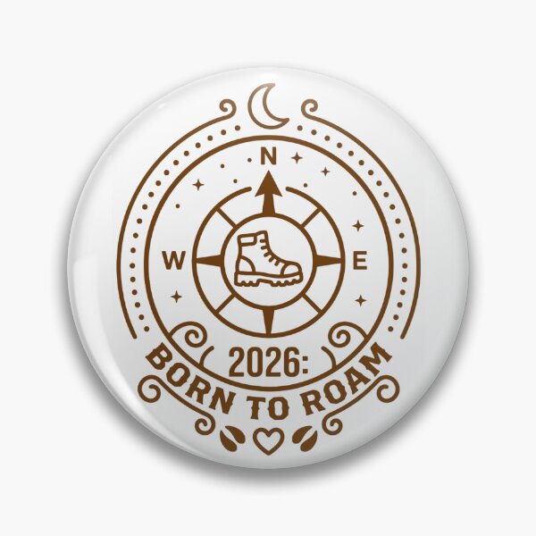 Item preview, 2026 Born To Roam Compass designed and sold by WearTheVibe Store.