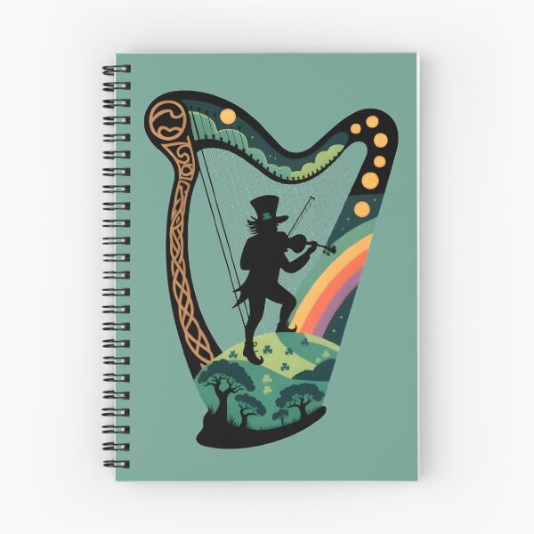 Item preview, Celtic Leprechaun Fiddle Silhouette Irish Folklore Art designed and sold by designscreators.